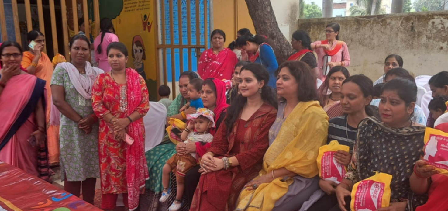 Participants and organisers at the menstrual health and awareness programme.