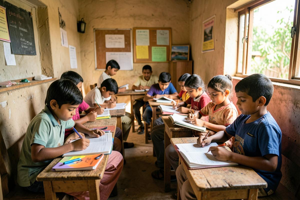 Representative image for Education & Literacy. Temporary placeholder visual, not a Hum Log India programme photograph.